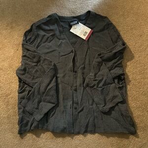 Eileen Fisher V-neck Jacket Slate